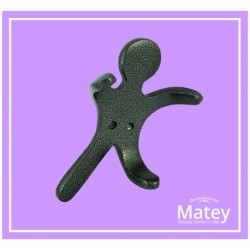 PERCHERO MUÑECO DE ALUMINIO PINTADO NEGRO BEING