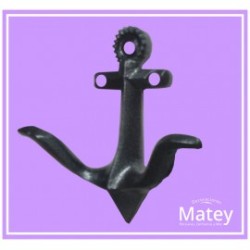 PERCHERO DE ANCLA ASTRIADO EN ALUMINIO PINTADO NEGRO VEING.