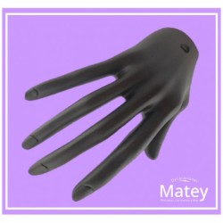 MANO ARTESANAL EN ALUMINIO PINTADO COLOR CAFÉ MATE.