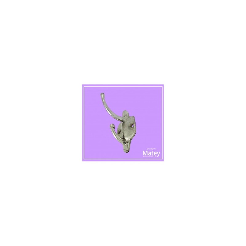 PERCHERO DOBLE BASE AFORME EN ALUMINIO PULIDO