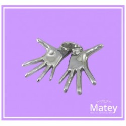 MANOS ARTESANALES MINI EN ALUMINIO PULIDO