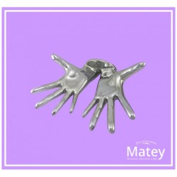 MANOS ARTESANALES MINI EN ALUMINIO PULIDO
